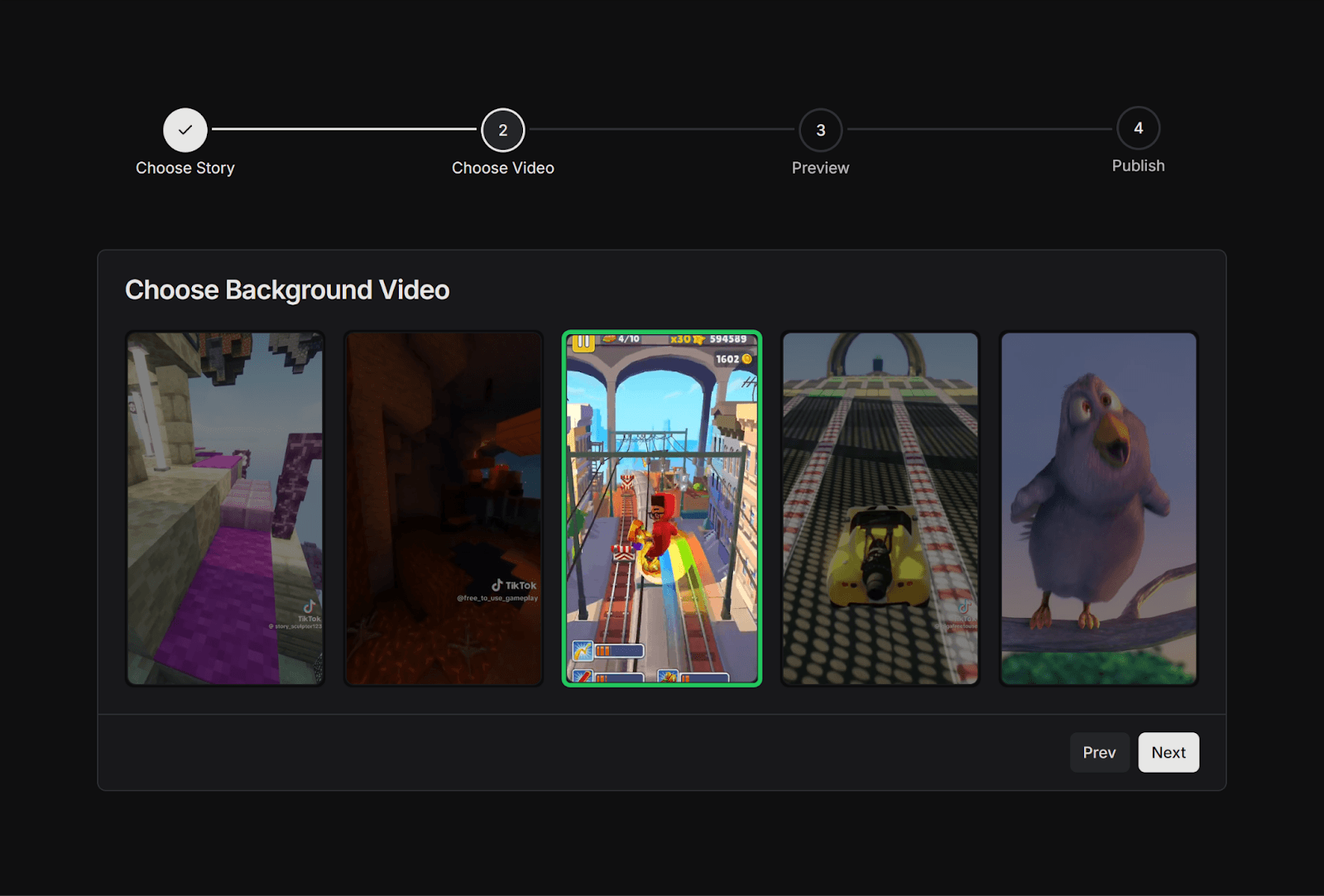 Choose a Background Video