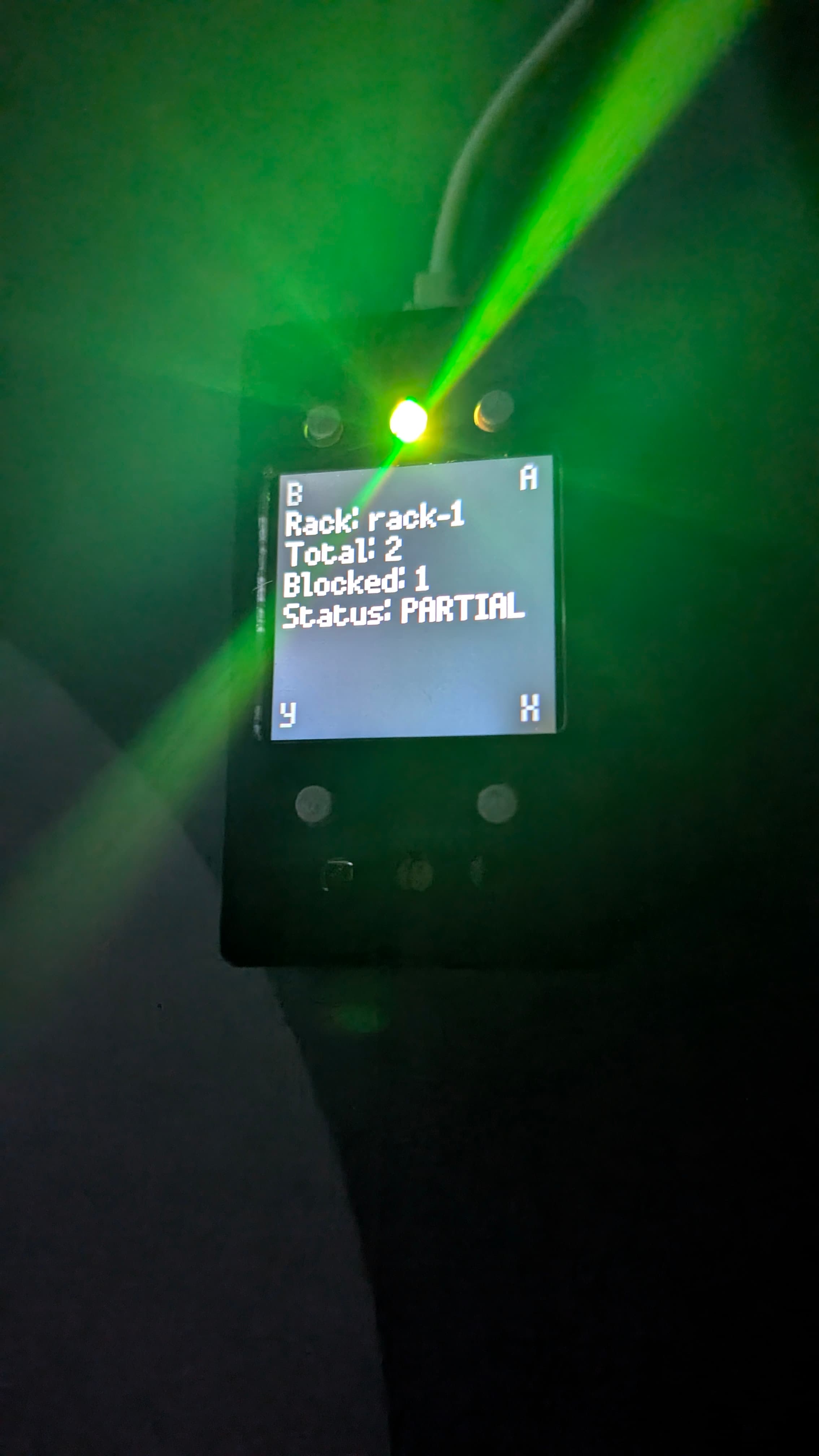 IoT Control Device displaying partial occupied state